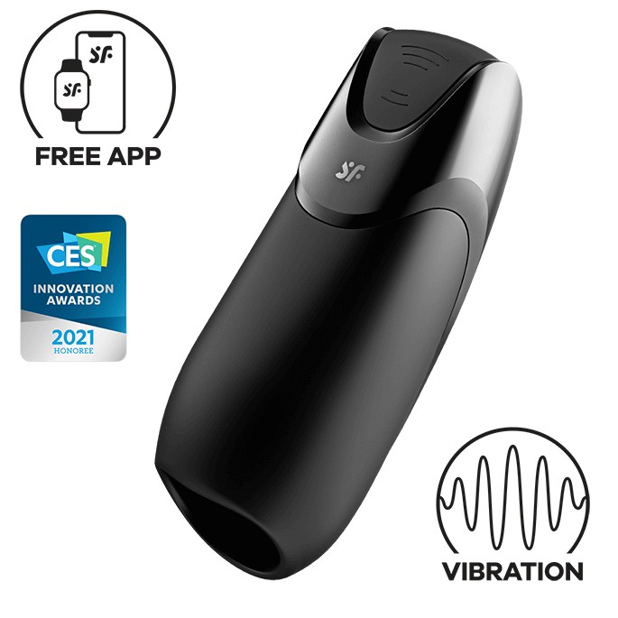 블루투스 자위대 - 사티스파이어 SATISFYER 'MEN VIBRATION + CONNECT APP', 17CM