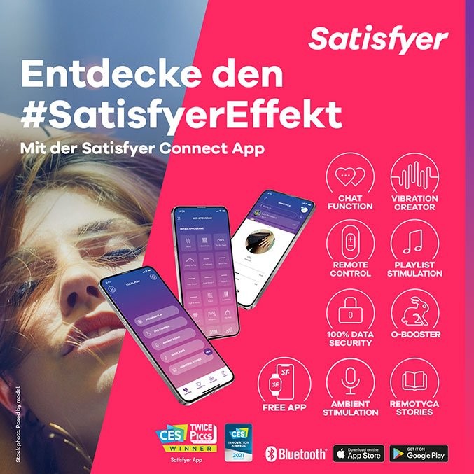 Satisfyer 앱 장난감 - Satisfyer Satisfyer 'Power Masturbator Connect App', 23 cm