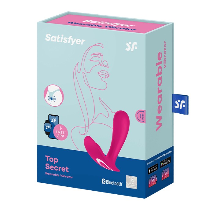 휴대용 블루투스 진동기 - Satisfyer Satisfyer 'Top Secret Connect 앱', 11cm