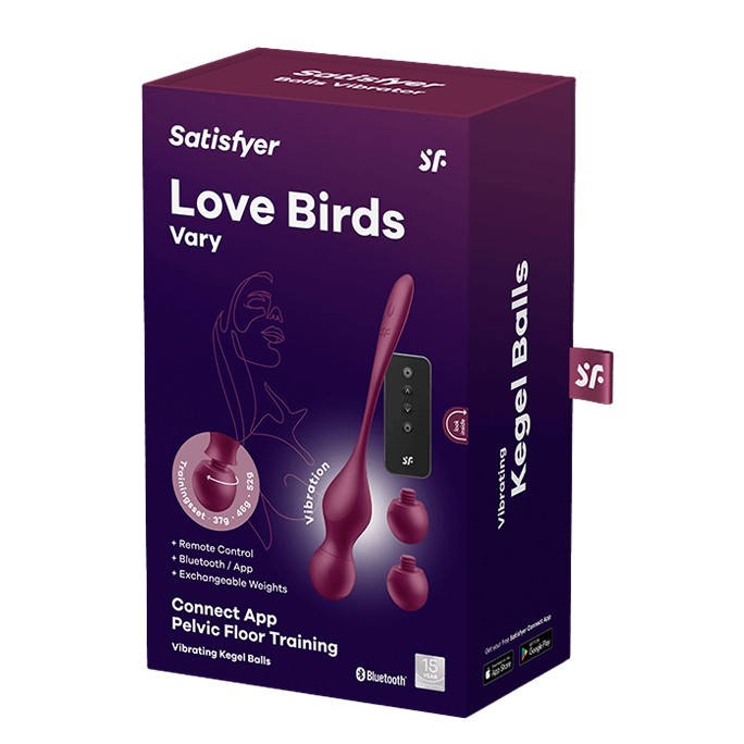 Satisfyer 앱 장난감 - Satisfyer  SATISFYER 'LOVE BIRDS VARY', 29 + 43G, 앱 포함