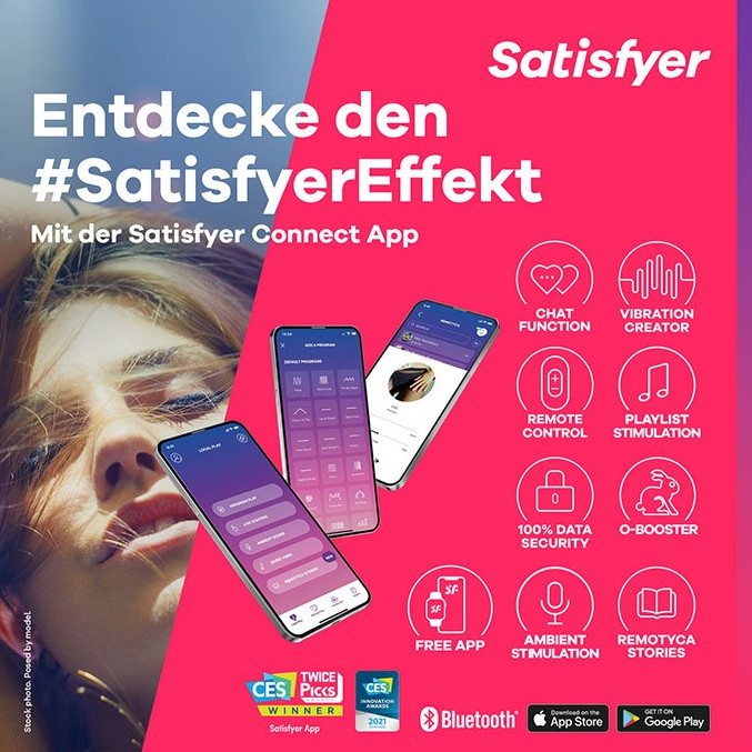 BLUETOOTH 아날로그 플러그 - SATISFEYER '딥 다이버 연결 앱'